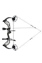 Full draw image of Bear Legit Maxx RTH compound bow in Mossy Oak Bottomland.