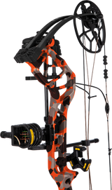 Close-up of the Bear Legit MAXX cam system and ready-to-hunt accessories on a transparent background.