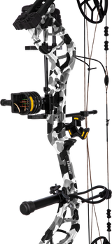 Close up of the ready-to-hunt accessories on the Bear Legit Maxx RTH adjustable compound bow.