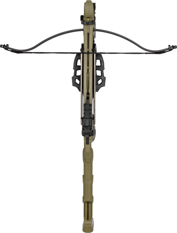 Top angle of the Desire XLZ Compact Crossbow, a pistol crossbow from Bear Archery