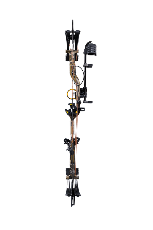 The Bear Archery Species XT single cam compound bow features an adjustable draw length range of 23.5 to 30.5 inches.